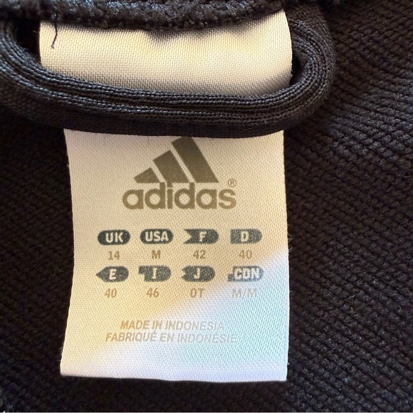 Adidas Women’s Black and Gray Zip Up Hooded Sweatshirt-Size M - Picture 6 of 10